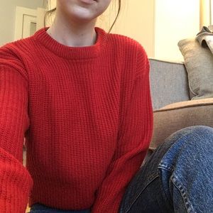 Poppy red knit